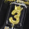 Black packaging digital birthday candles, card-style creative cake decoration items Application Scenario